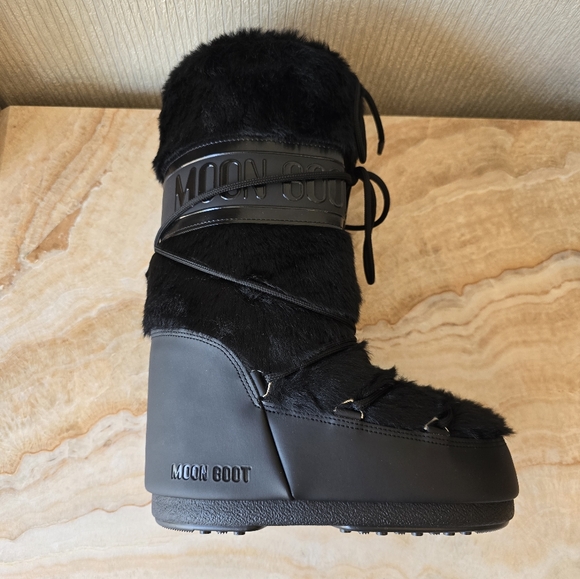 Moon Boot Faux Fur Icon Boots Moon Boots Fur Icon Boots Black - Picture 14 of 16